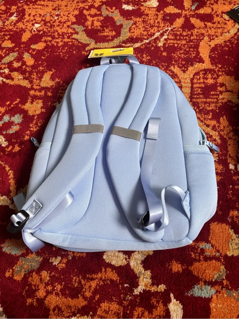 Light Blue Backpack with Front Zip Pocket- All Motion
